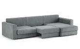 Диван угловой Ларсон 3М Nordic 83 серебристый - превью 5